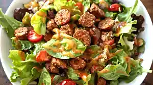 house salad, mixed leaves, house dressing